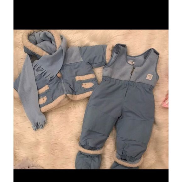 Deux par deux baby snowsuit bunting scarf‎ waterproof 9 mos winter fall - Picture 11 of 12